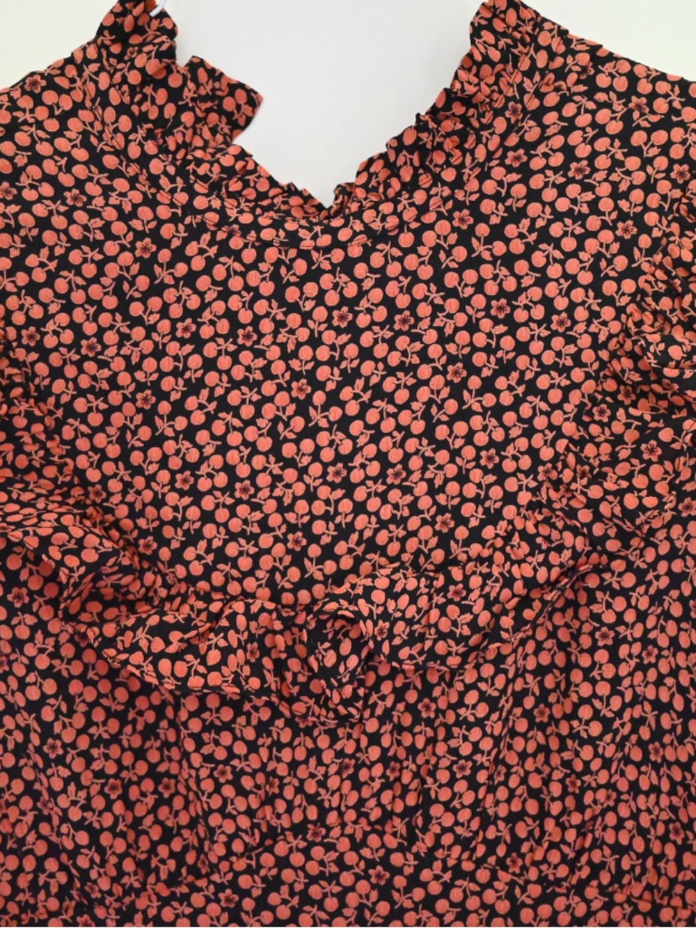 Doen Rust Floral Ruffle Mini Dress - Picture 2 of 4